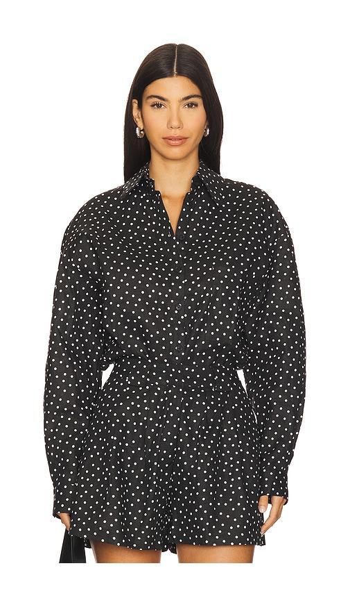 AEXAE Linen Woven Shirt in Black,White by AEXAE