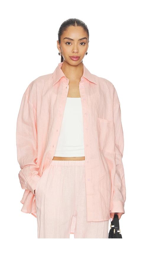 AEXAE Linen Woven Shirt in Pink by AEXAE