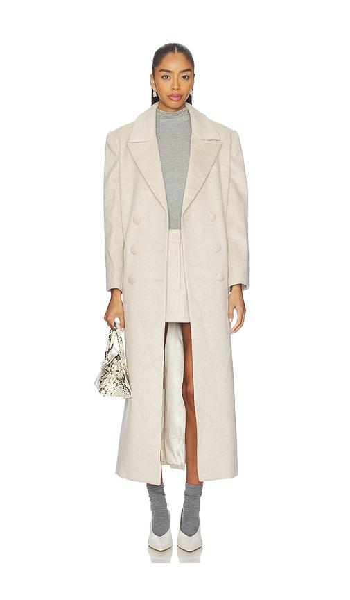 AEXAE Wool Oversized Blazer Coat in Beige by AEXAE