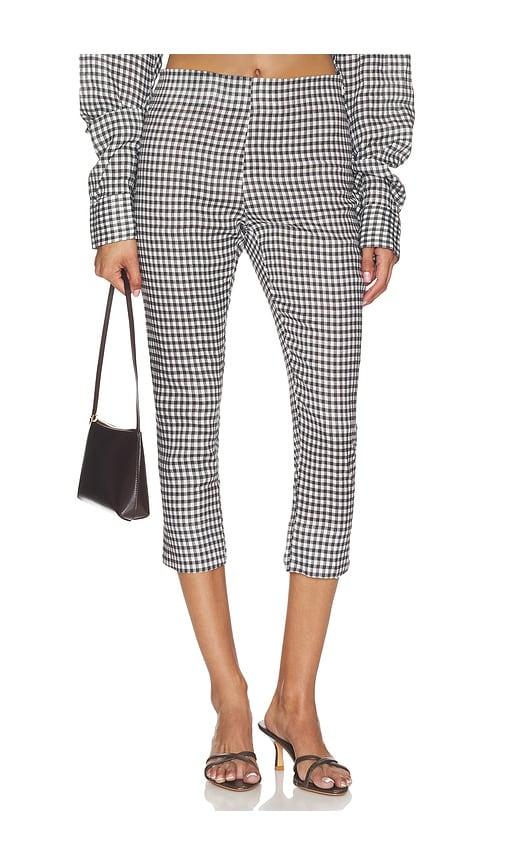AEXAE x REVOLVE Linen Capri Pant in Black & White by AEXAE