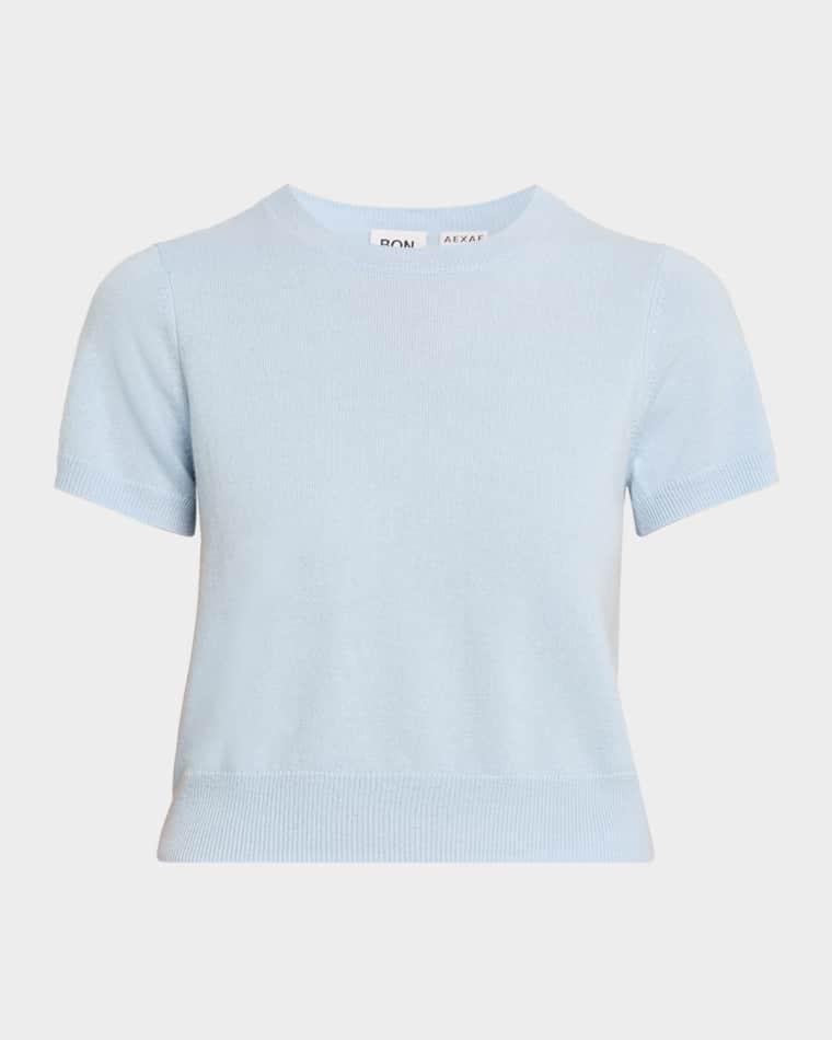 Cashmere Cropped Sweater by AEXAE