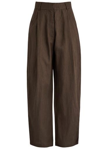 Wide-leg linen trousers by AEXAE