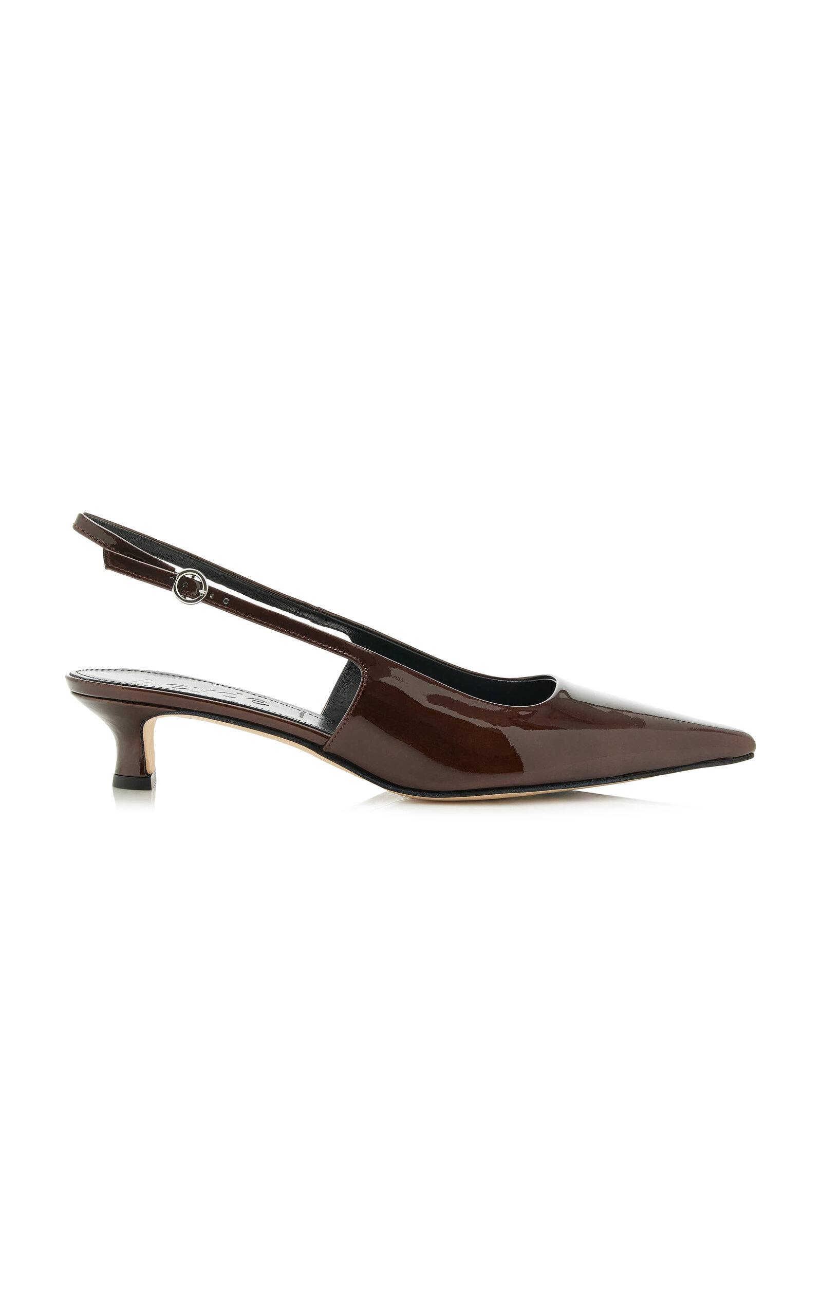 Aeyde Catrina Metallic Patent Leather Slingback Pumps - Moda Operandi by AEYDE