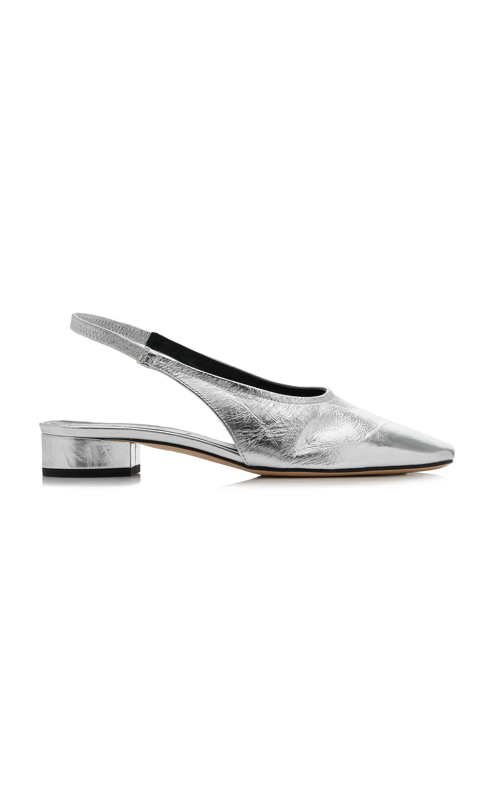 Aeyde Dua Metallic Leather Slingback Pumps - Moda Operandi by AEYDE