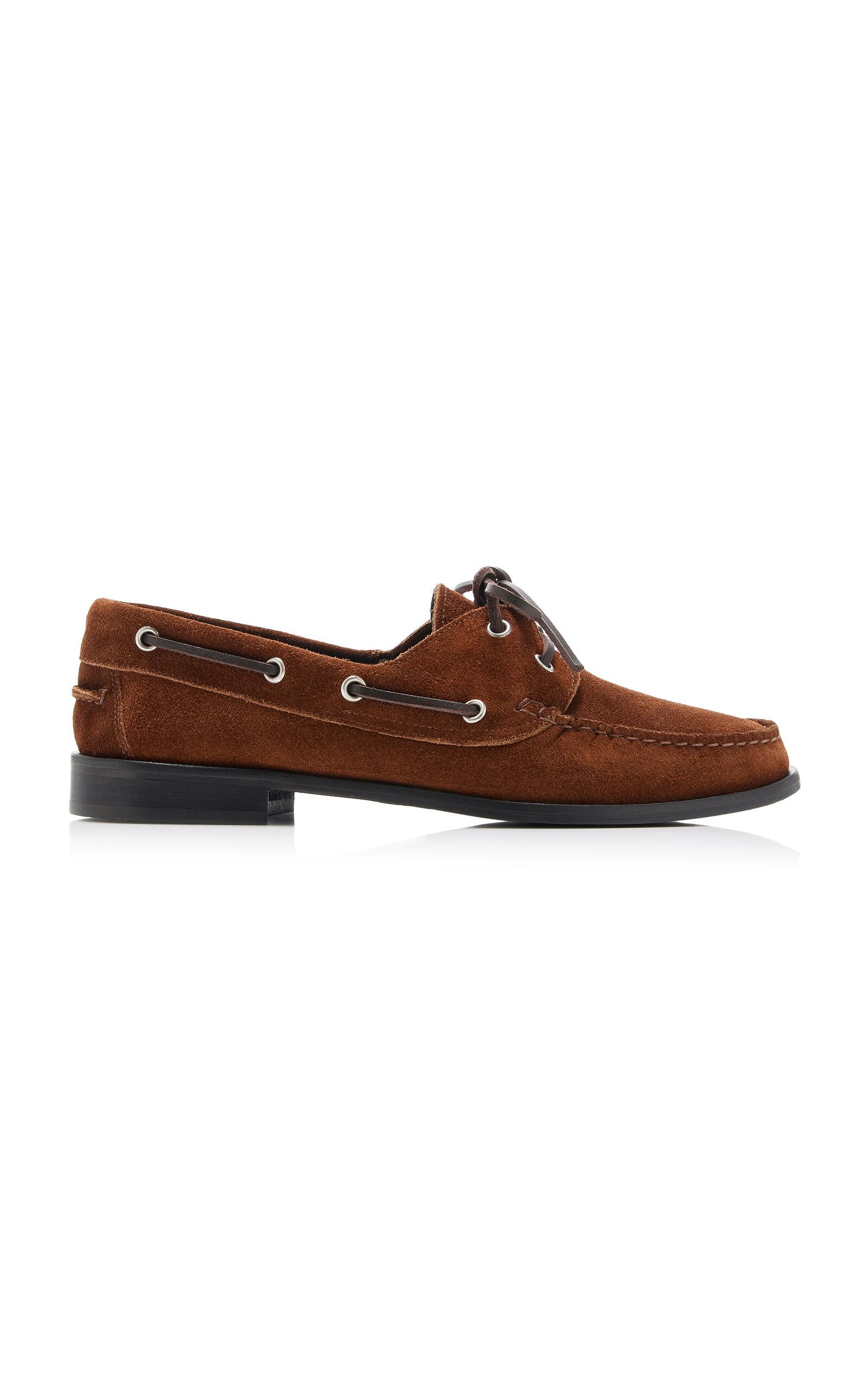Aeyde Harris Suede Boat Shoes - Moda Operandi by AEYDE