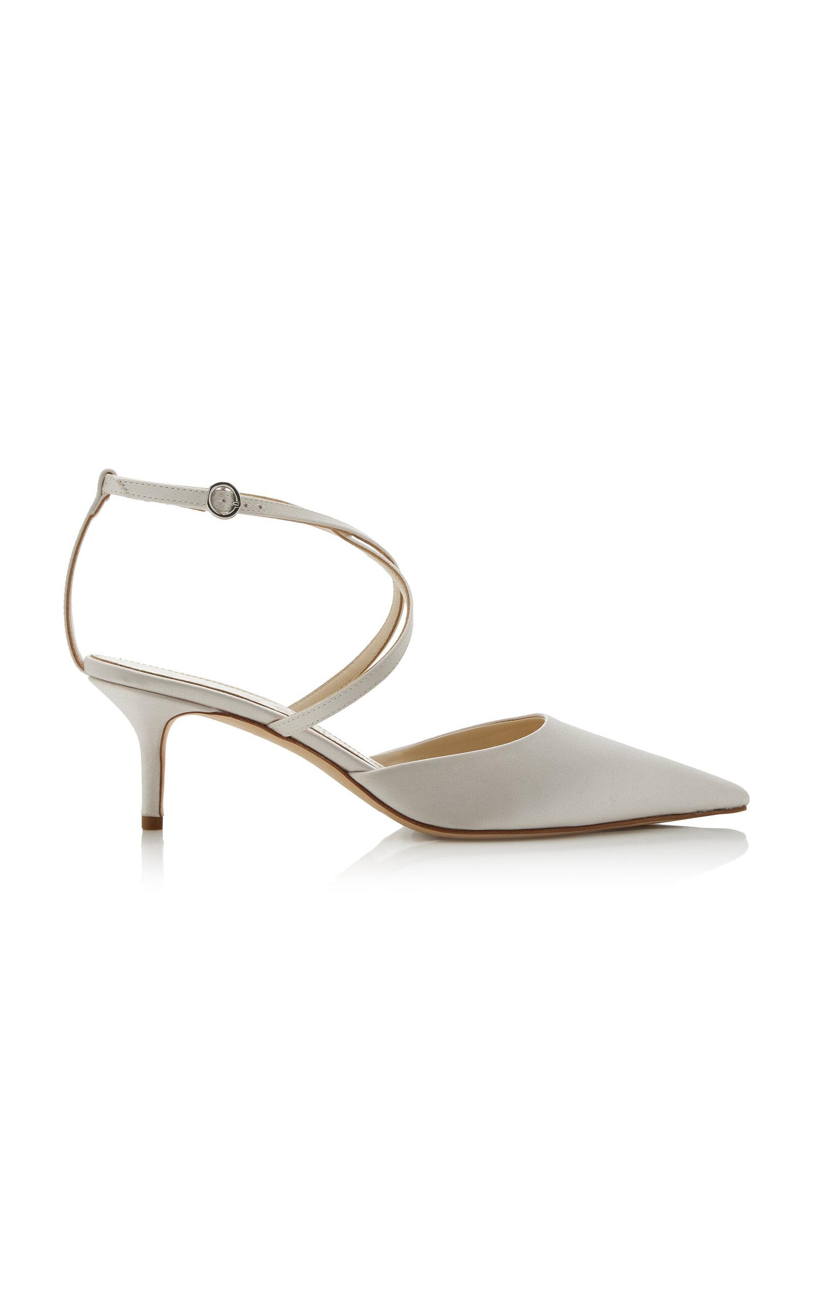 Aeyde - Salome Satin Pumps - White - - Moda Operandi by AEYDE Aeyde - Salome Satin Pumps - White - - Moda Operandi by AEYDE