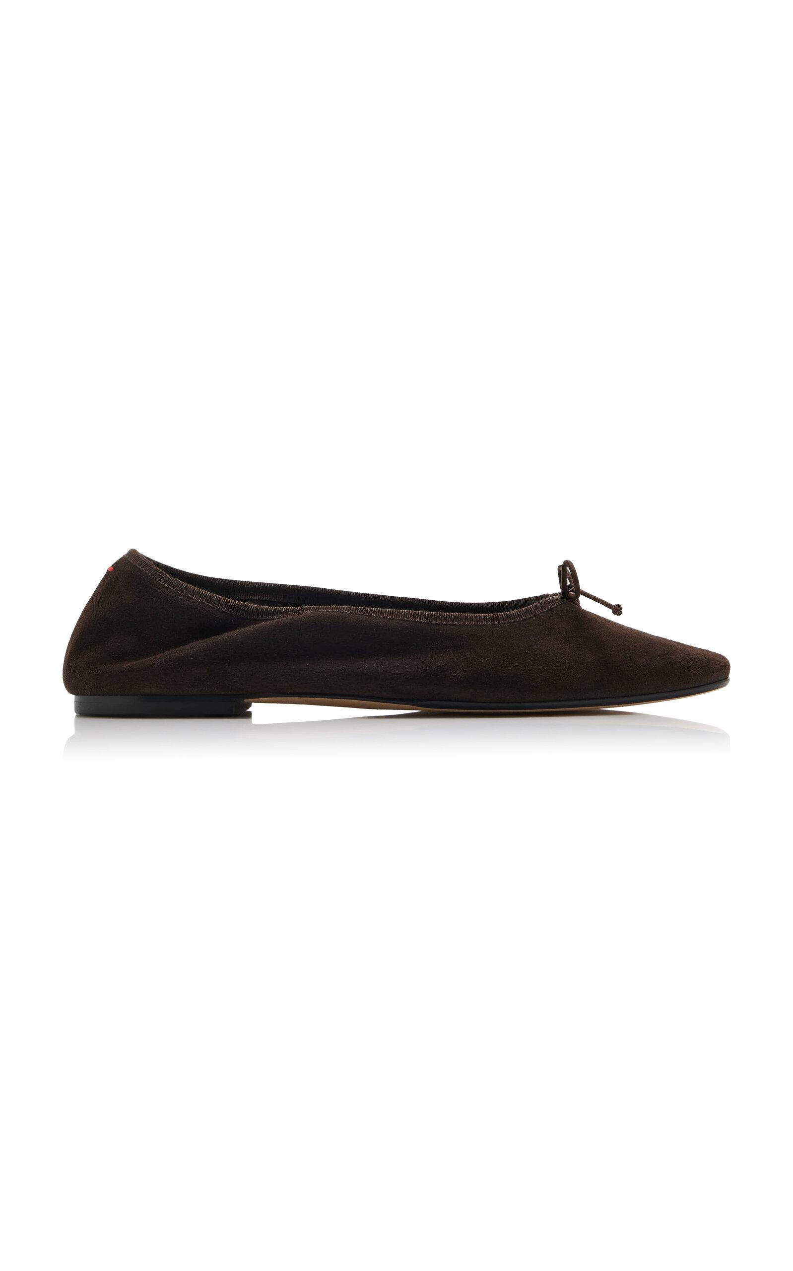 Aeyde Tiby Suede Ballet Flats - Moda Operandi by AEYDE