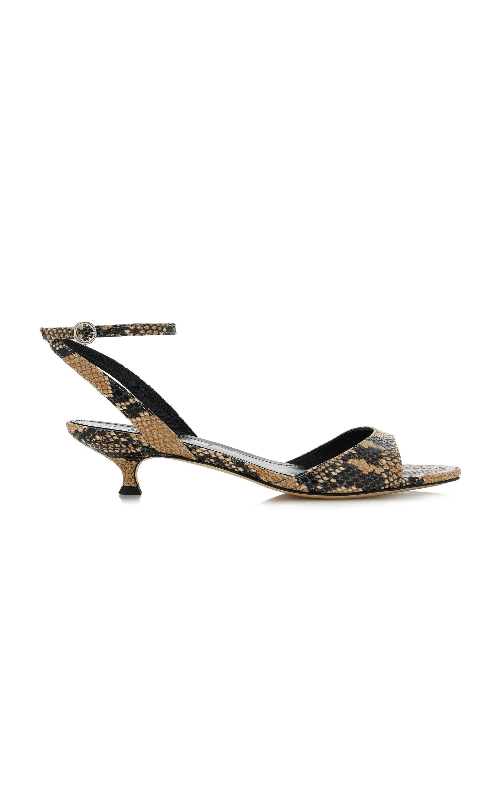 Aeyde Zelia Snake-Printed Leather Sandals - Moda Operandi by AEYDE