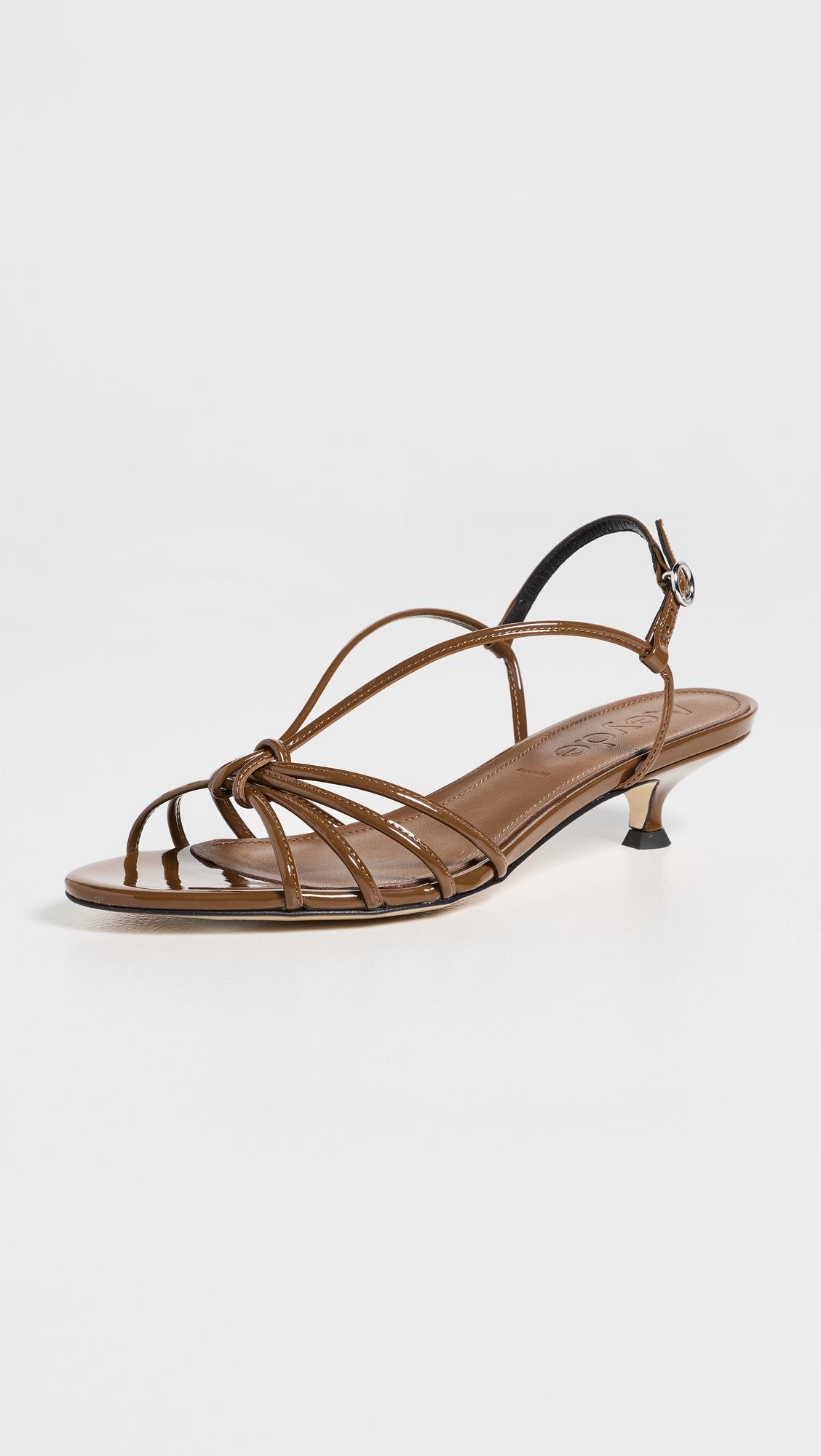 Amara Patent Calf Leather Tobacco Sandals by AEYDE