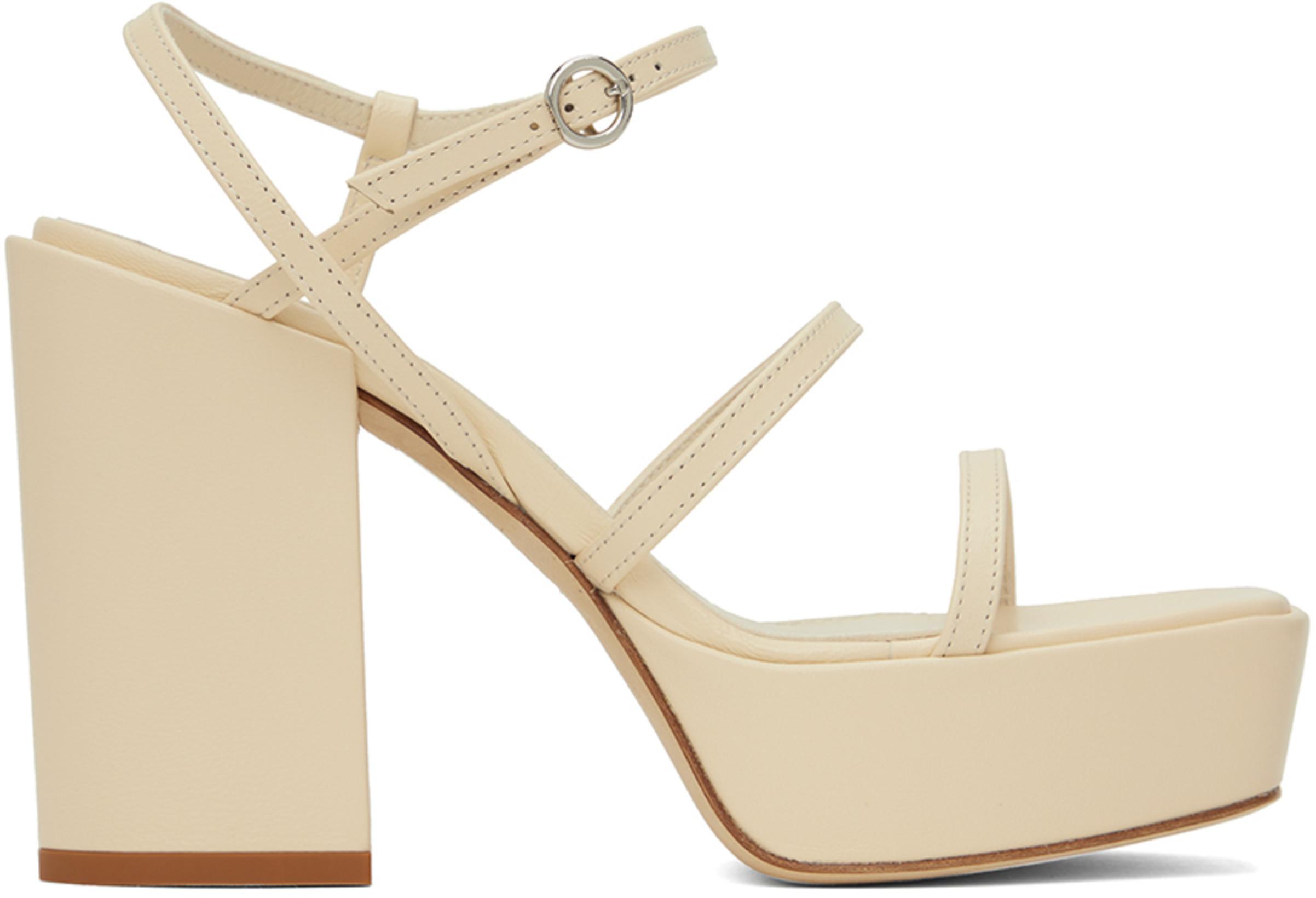 Beige Katalin Heeled Sandals by AEYDE