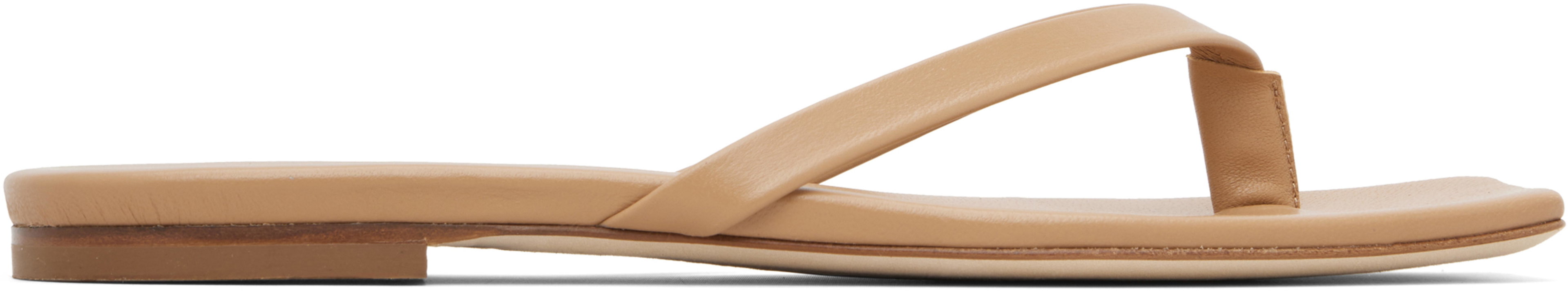 Beige Renee Square-Toe Sandals by AEYDE