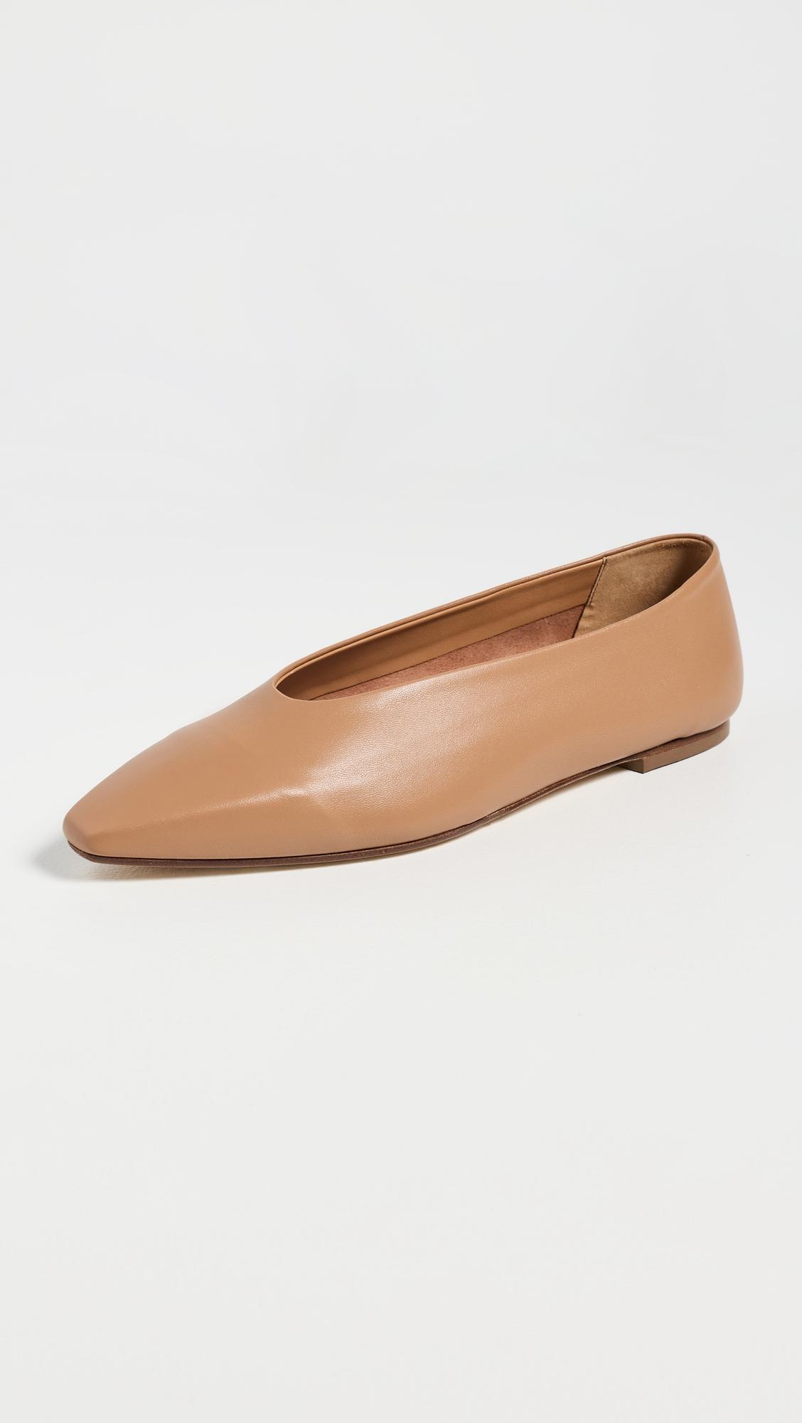 Betty Nappa Leather Hazelnut Flats by AEYDE