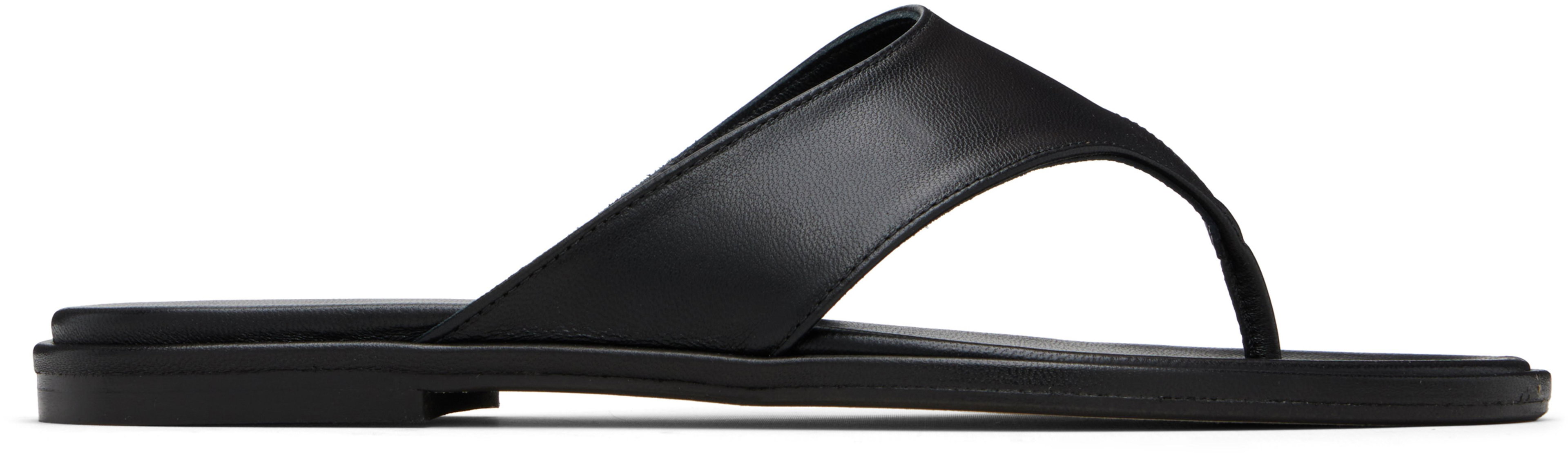 Black Amaya Thong Sandals by AEYDE
