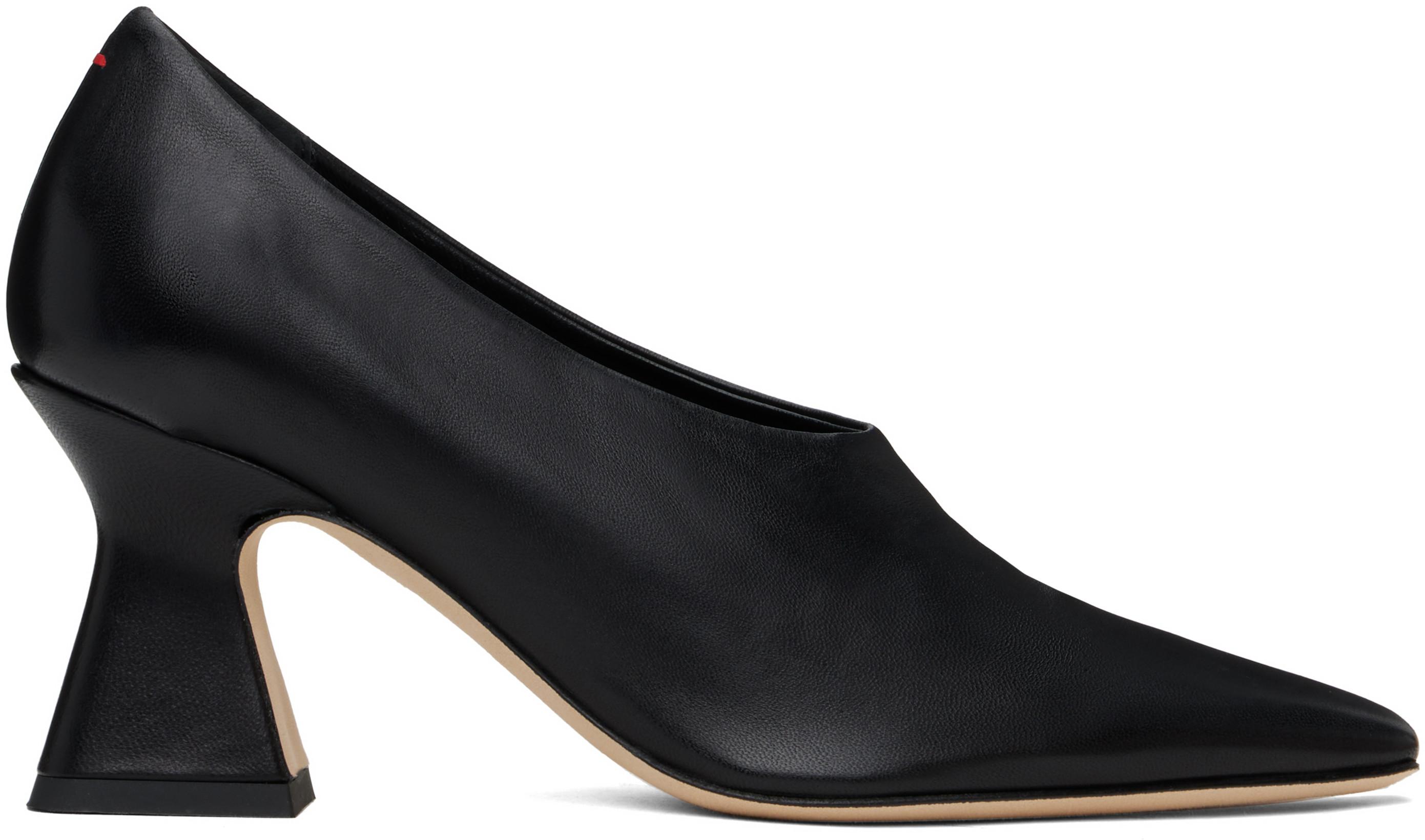 Black Nova Nappa Leather Heels by AEYDE