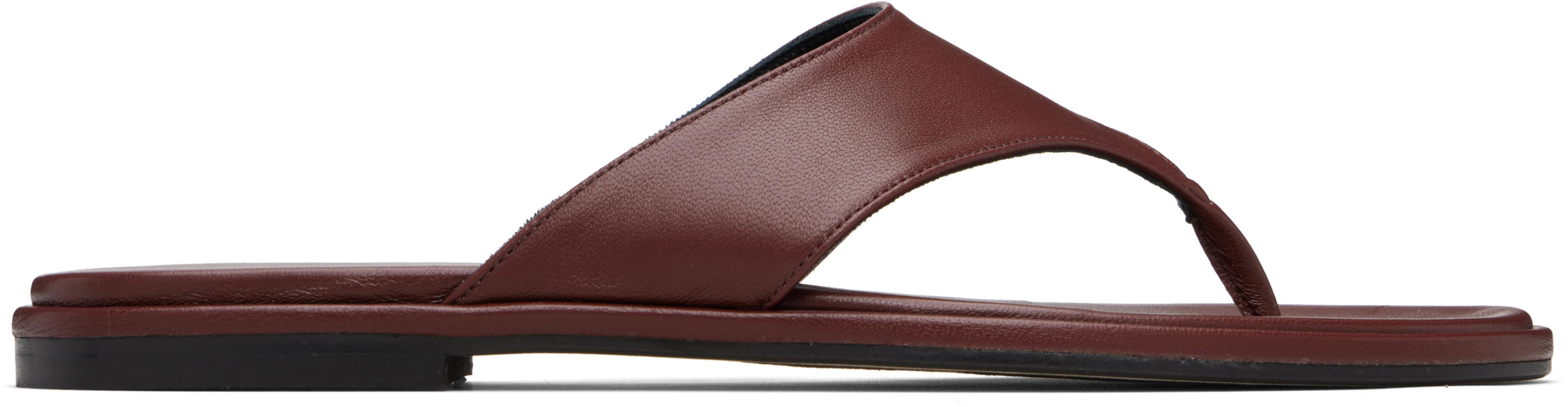 Burgundy Amaya Thong Sandals by AEYDE