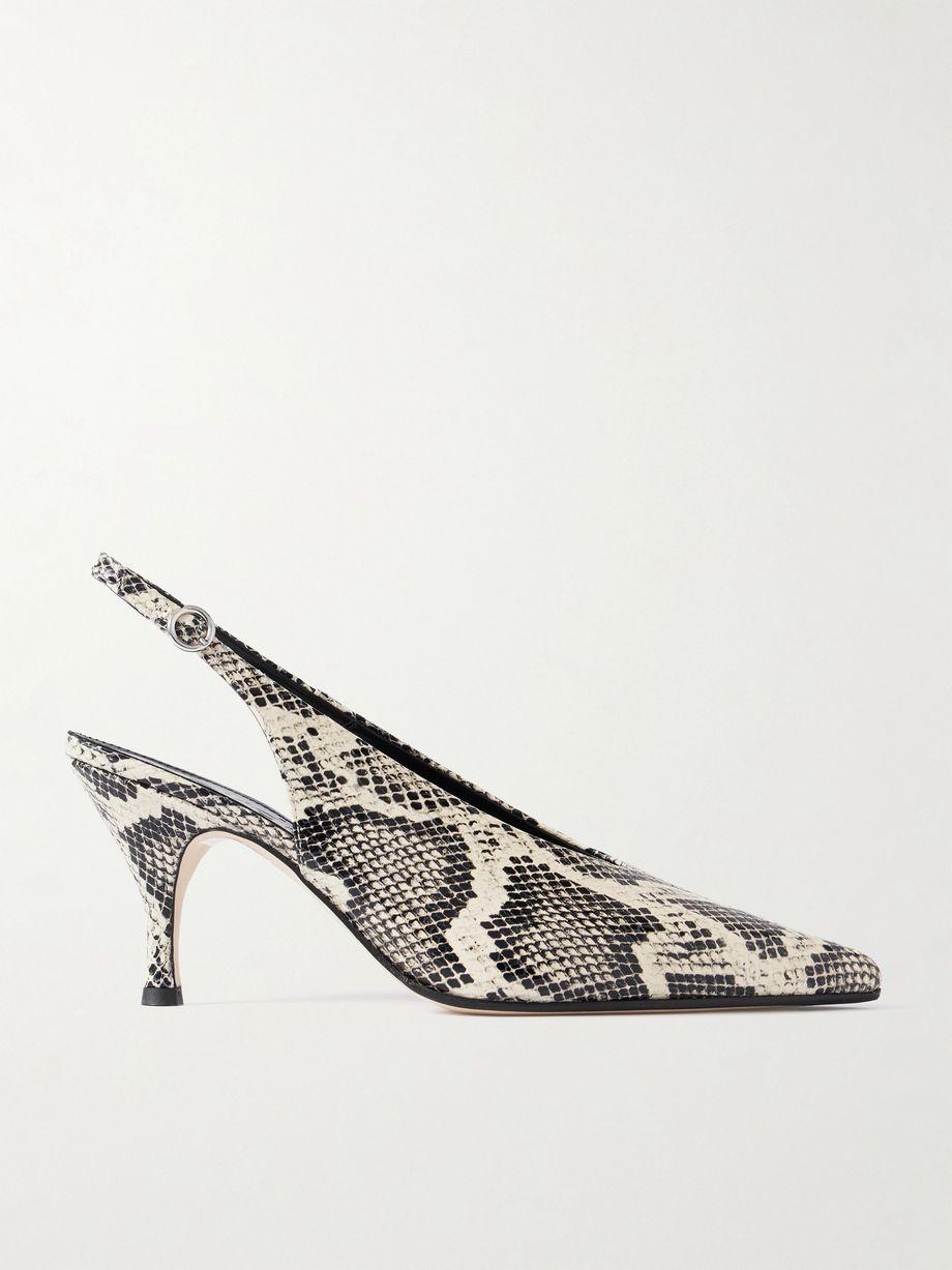 Carla snake-effect leather slingback pumps by AEYDE