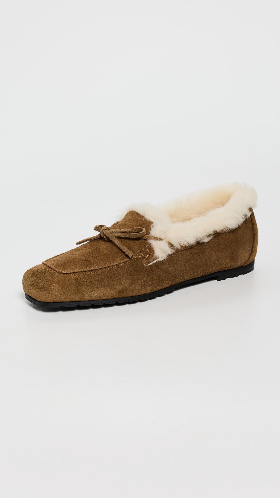 Jasper Shearling Moccasin Loafers by AEYDE