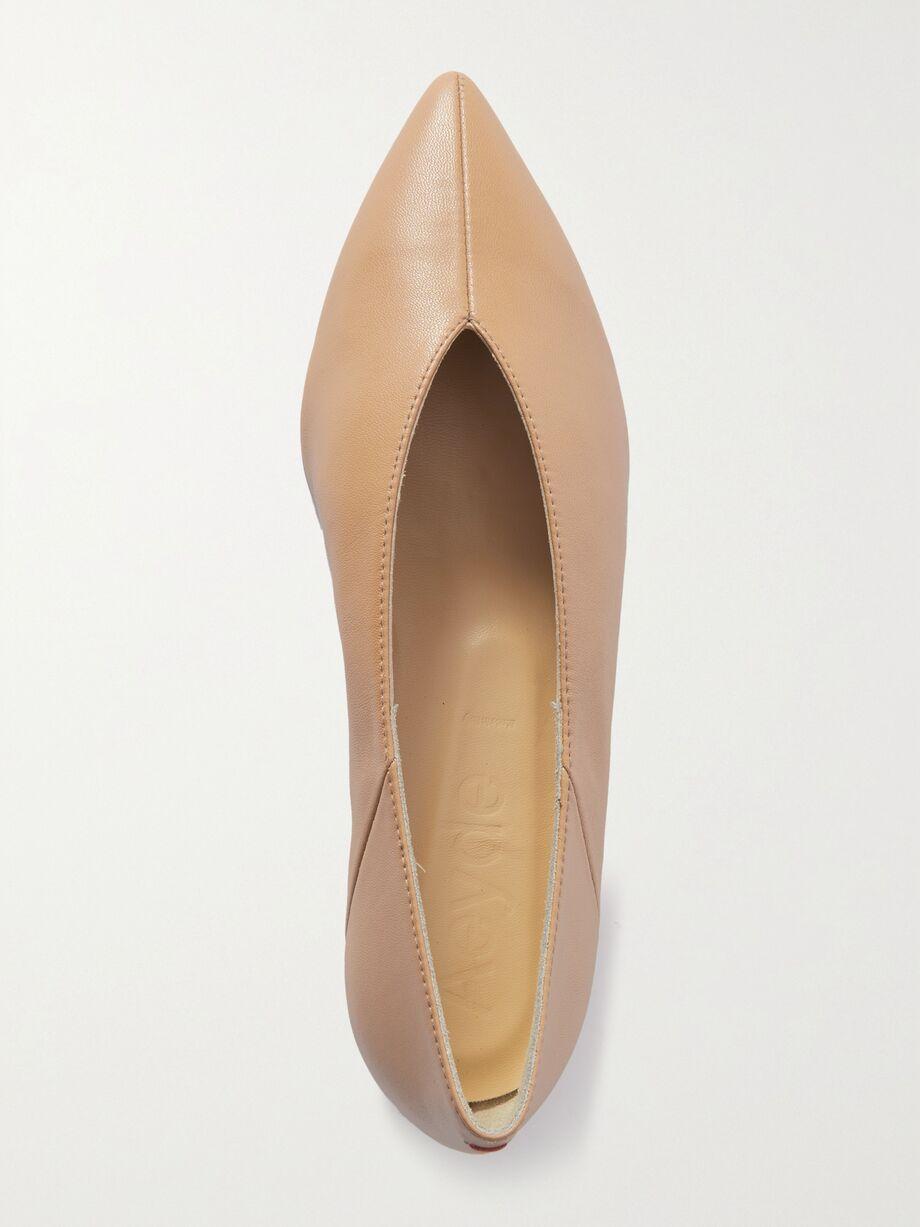 Moa leather point-toe flats by AEYDE