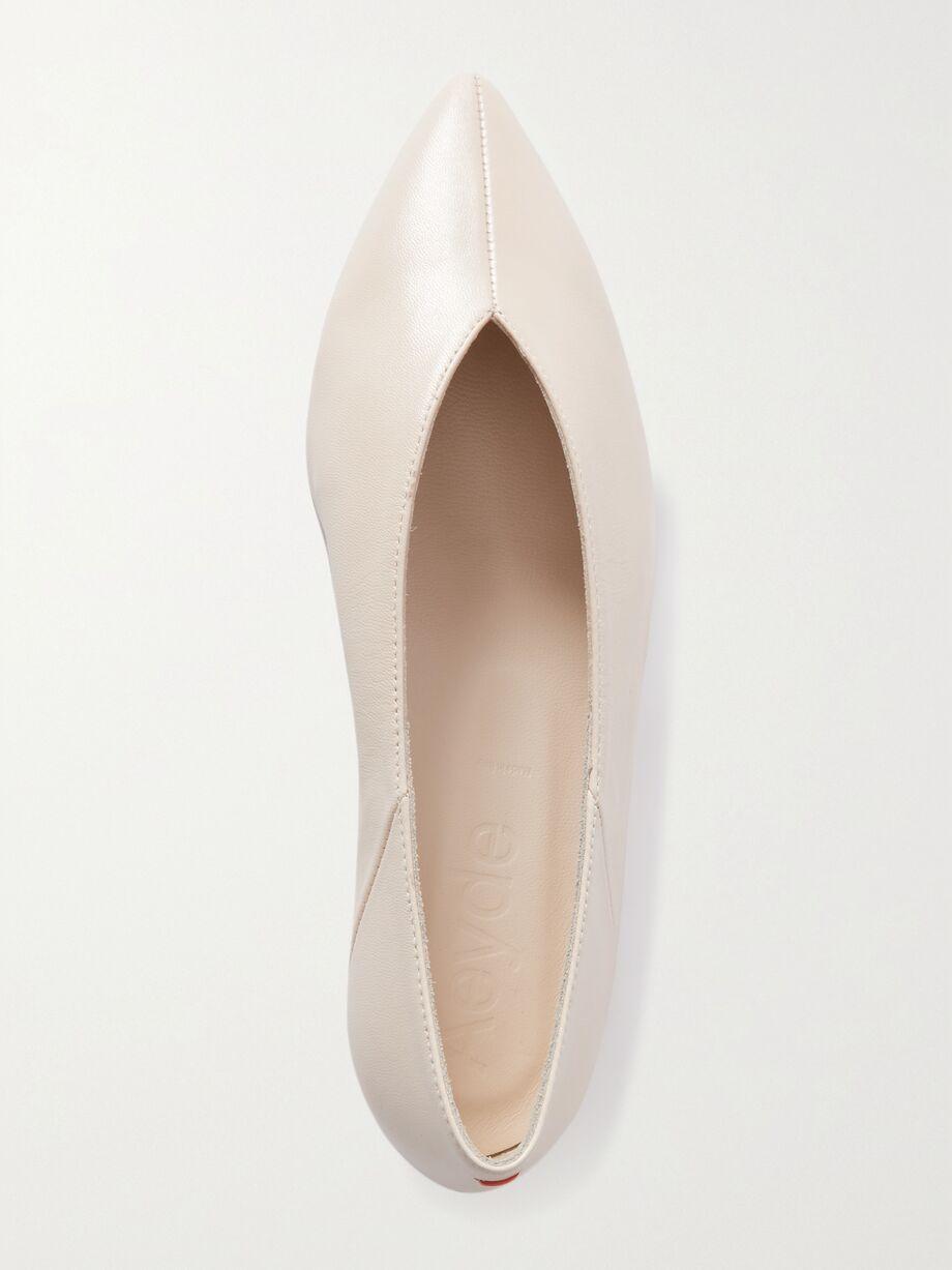 Moa leather point-toe flats by AEYDE