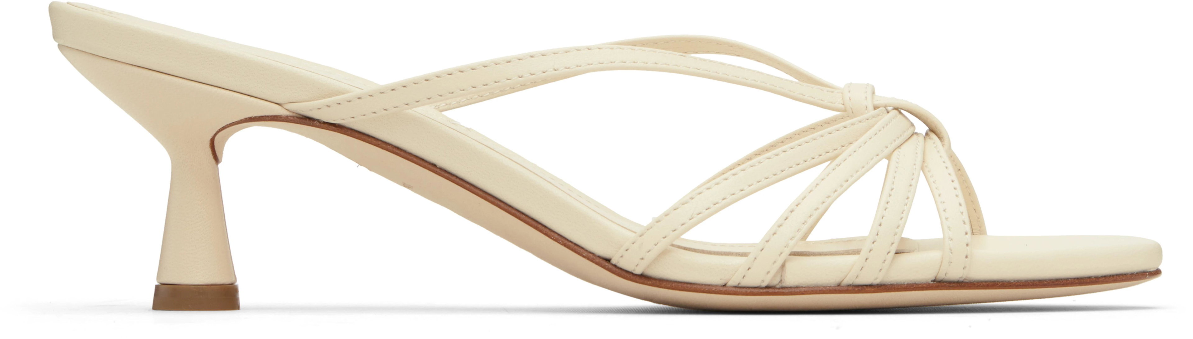 Off-White Abby Leather Heeled Sandals by AEYDE