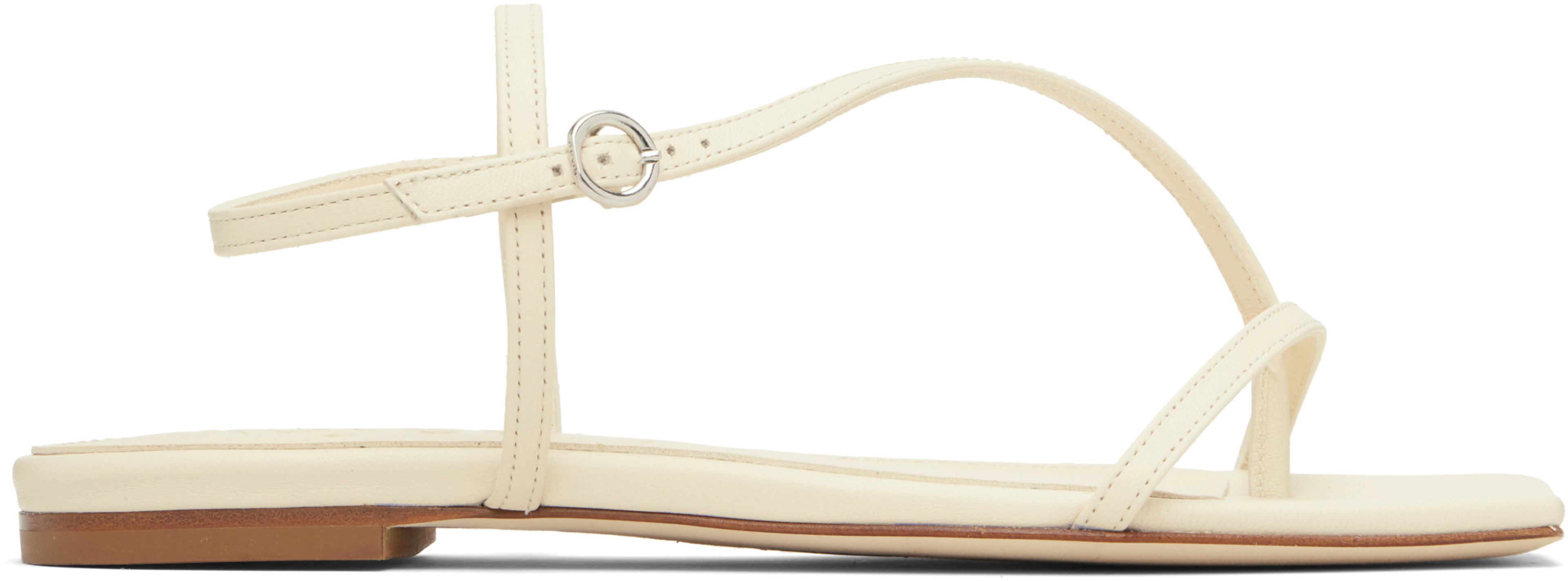 Off-White Ella Square-Toe Sandals by AEYDE