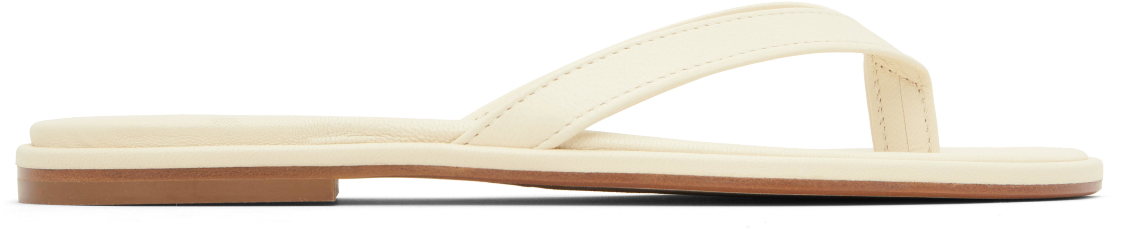Off-White Melody Leather Thong Sandals by AEYDE