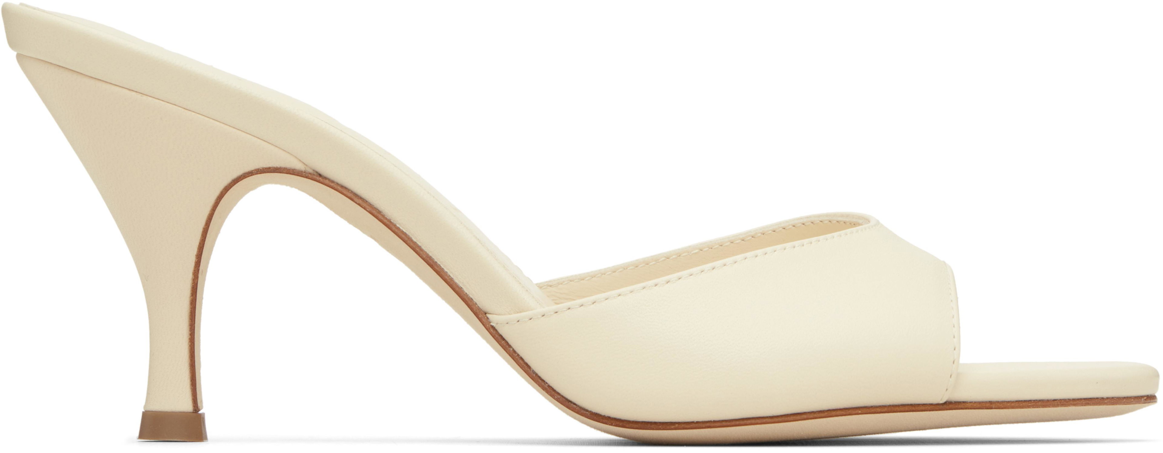 Off-White Samia Stiletto Mule Heeled Sandals by AEYDE