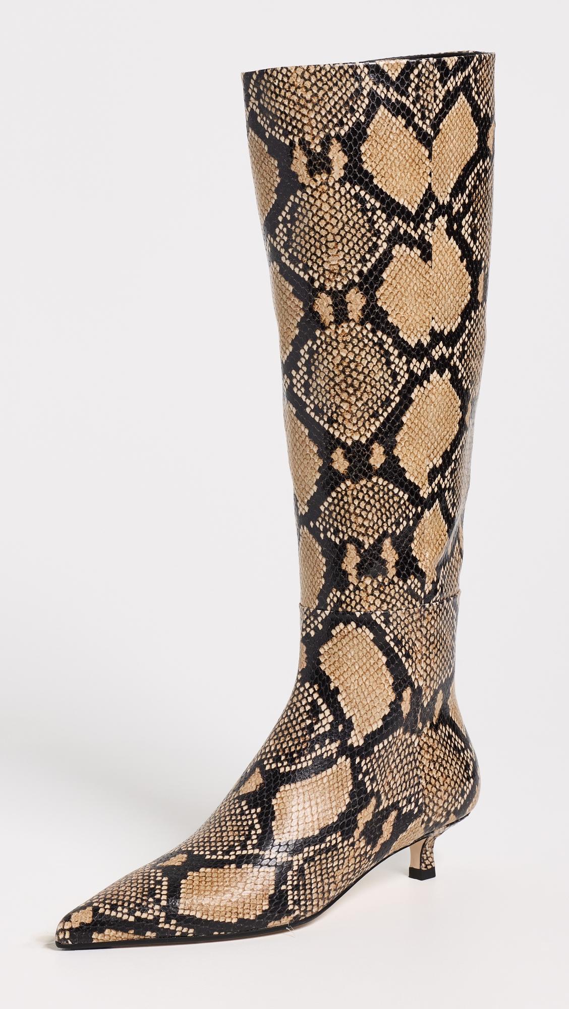 Sabrina Snake Print Calf Leather Boots by AEYDE