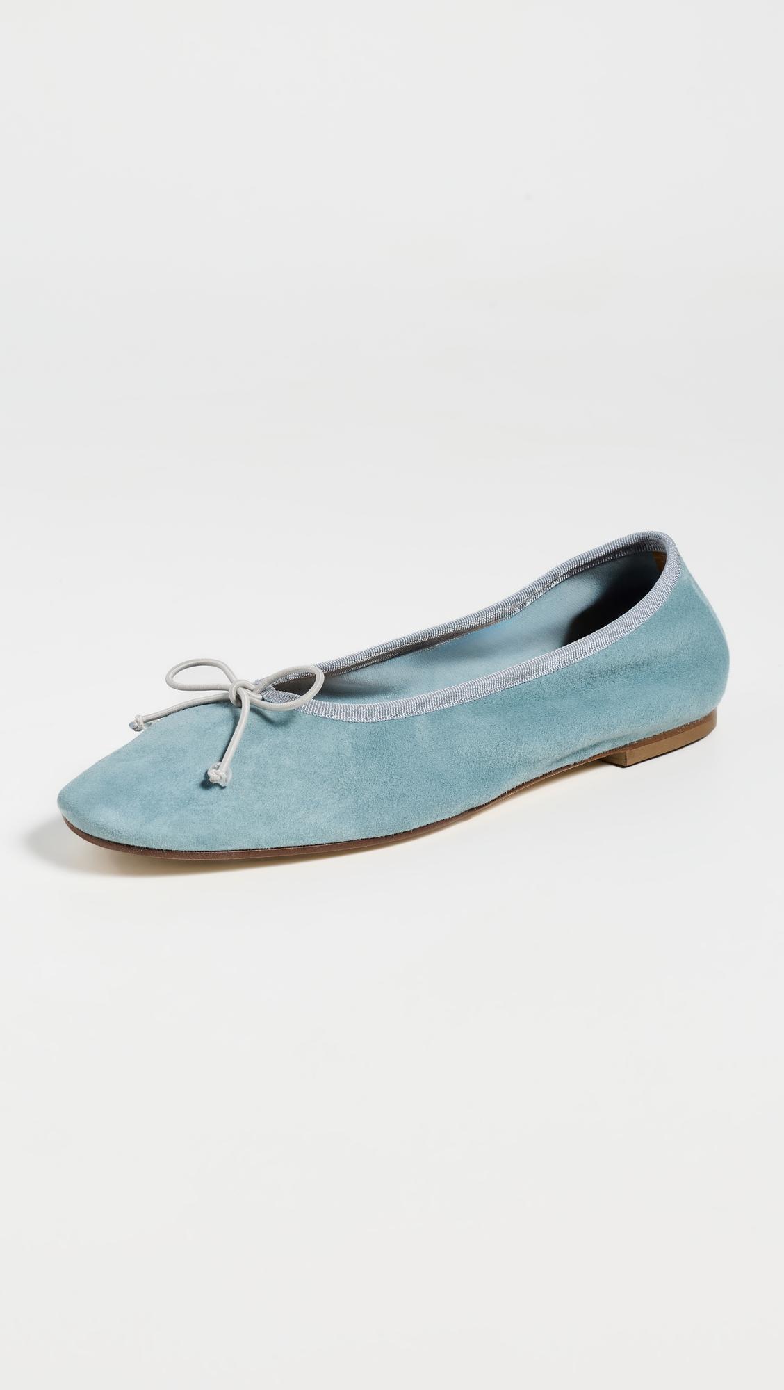 Tiby Kid Suede Leather Glass Flats by AEYDE