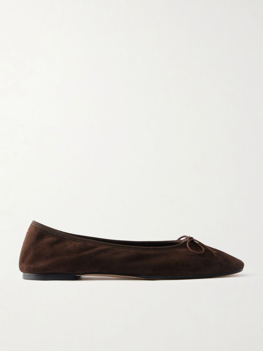 Tiby bow-detailed suede ballet flats by AEYDE