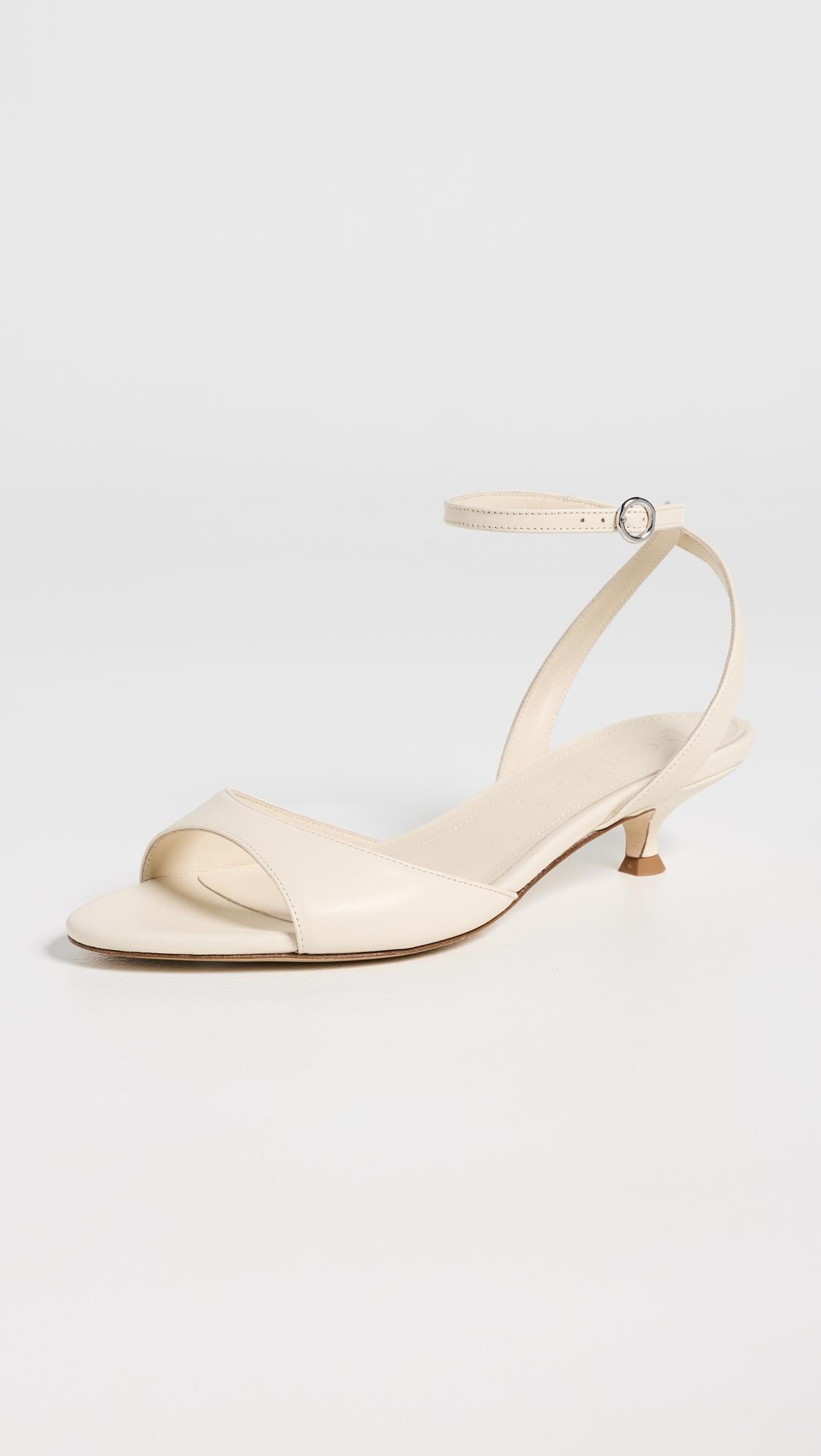 Zelia Nappa Leather Creamy Sandals by AEYDE