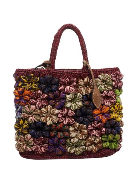 flower-embellishment tote bag by AFAR