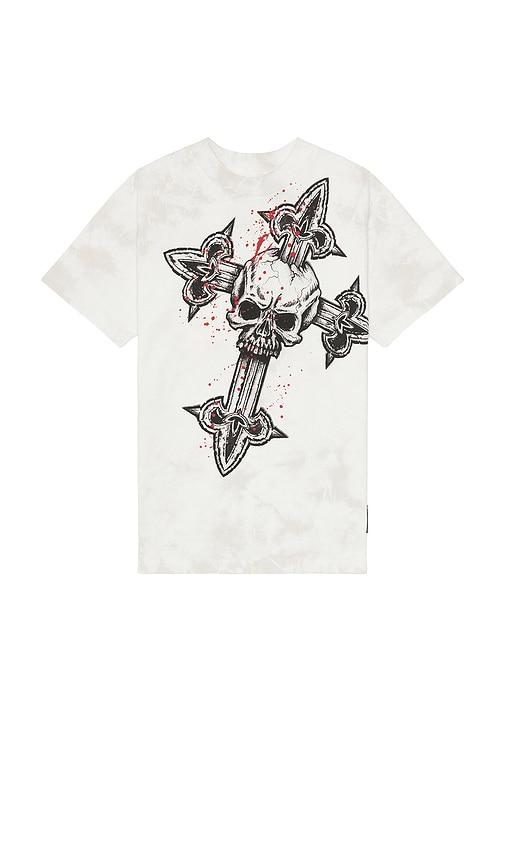 Affliction Cross Tee in Grey by AFFLICTION