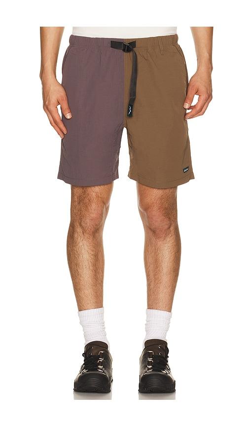 Afield Out Duotone Shorts in Brown,Navy by AFIELD OUT