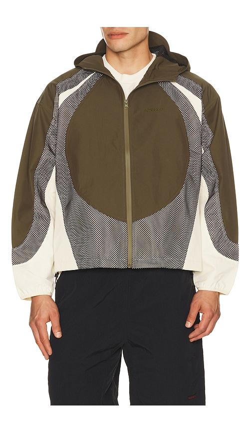 Afield Out Mesh Windbreaker Jacket in Olive by AFIELD OUT