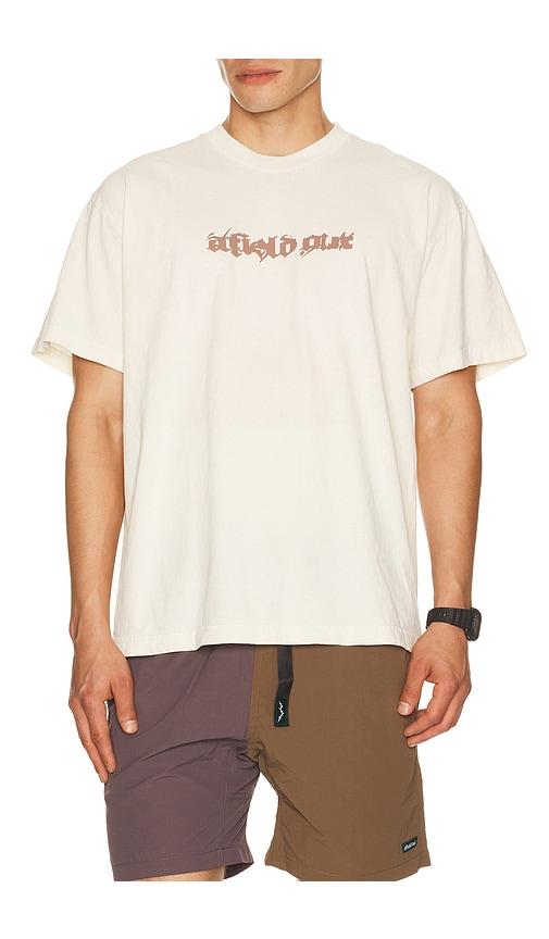 Afield Out Stone T-Shirt in Cream by AFIELD OUT