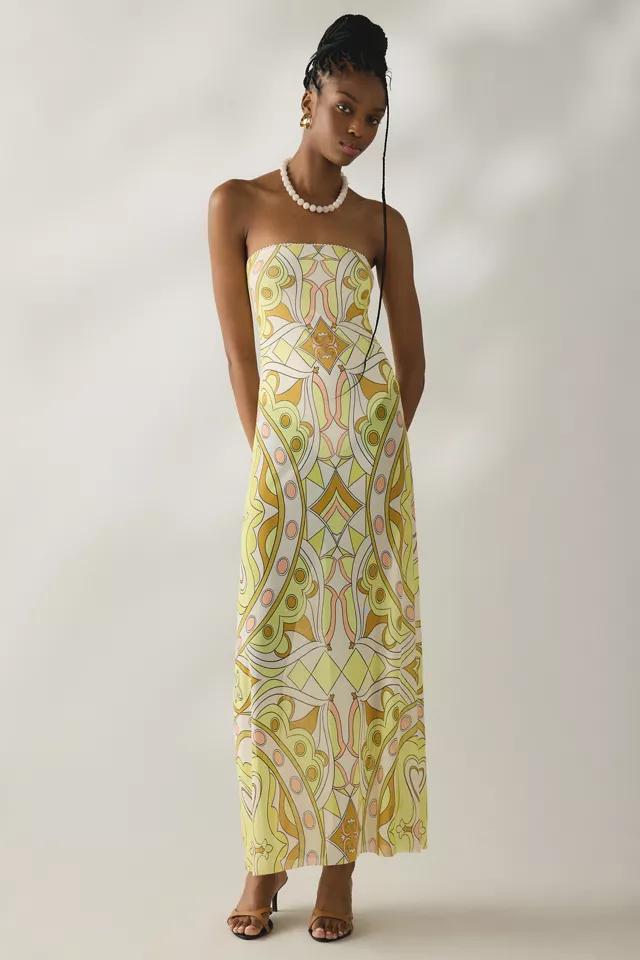 AFRM Alfie Semi-Sheer Mesh Strapless Maxi Dress by AFRM