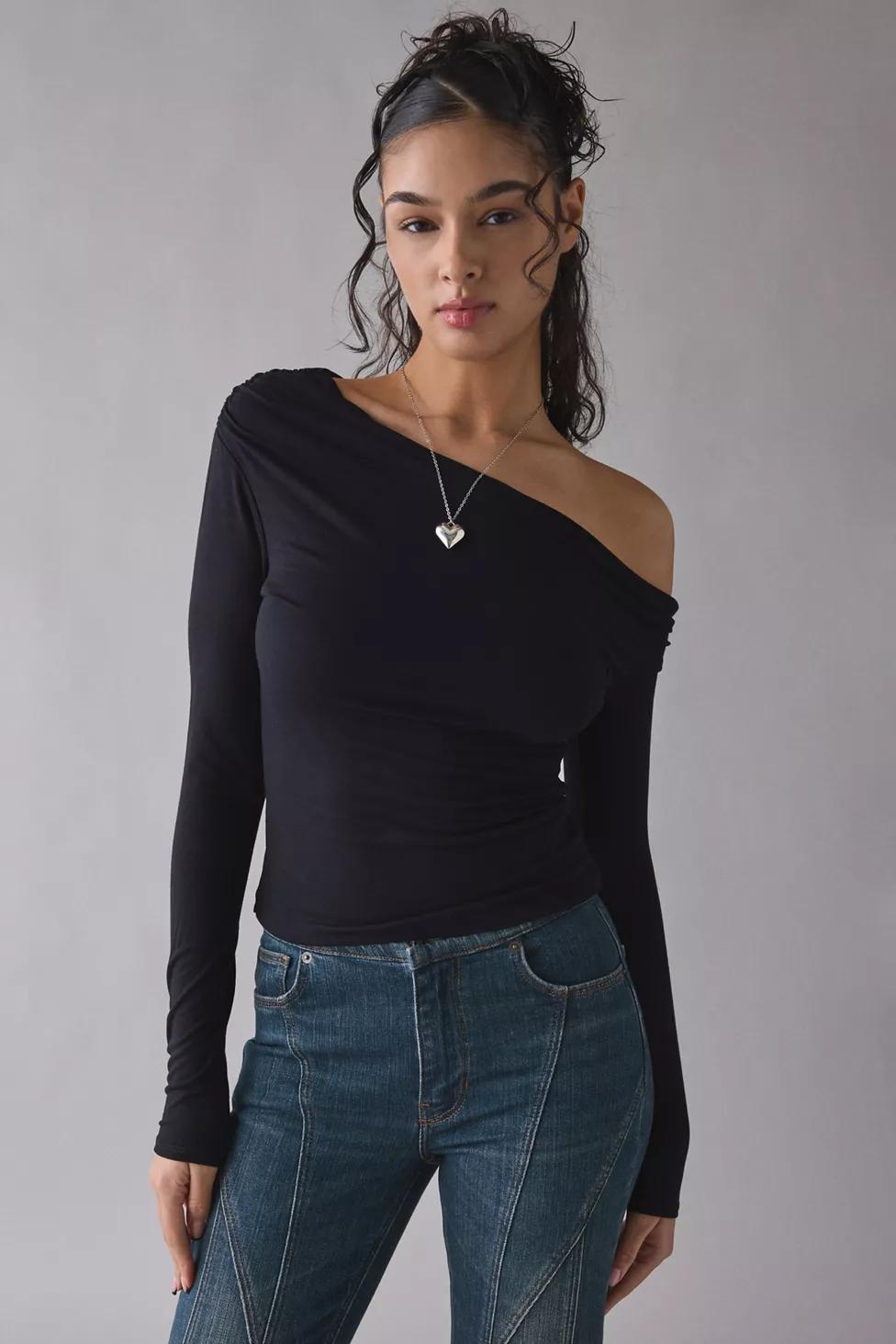 AFRM Bria Asymmetric Off-The-Shoulder Top by AFRM