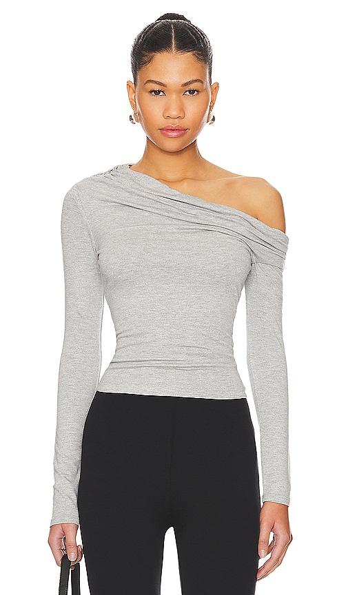 AFRM Bria Essential Top in Grey by AFRM