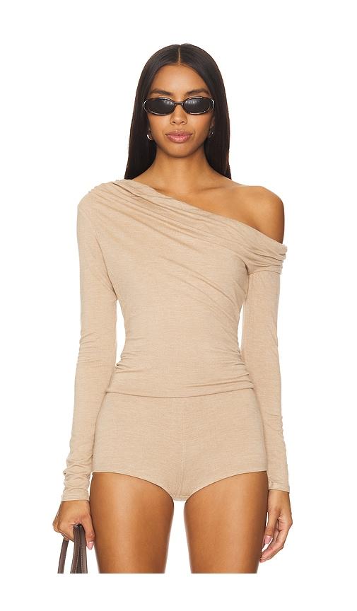 AFRM Bria Top in Taupe by AFRM