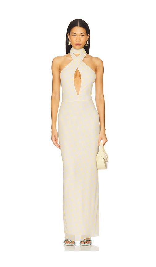 AFRM Genie Mesh Dress in Cream by AFRM