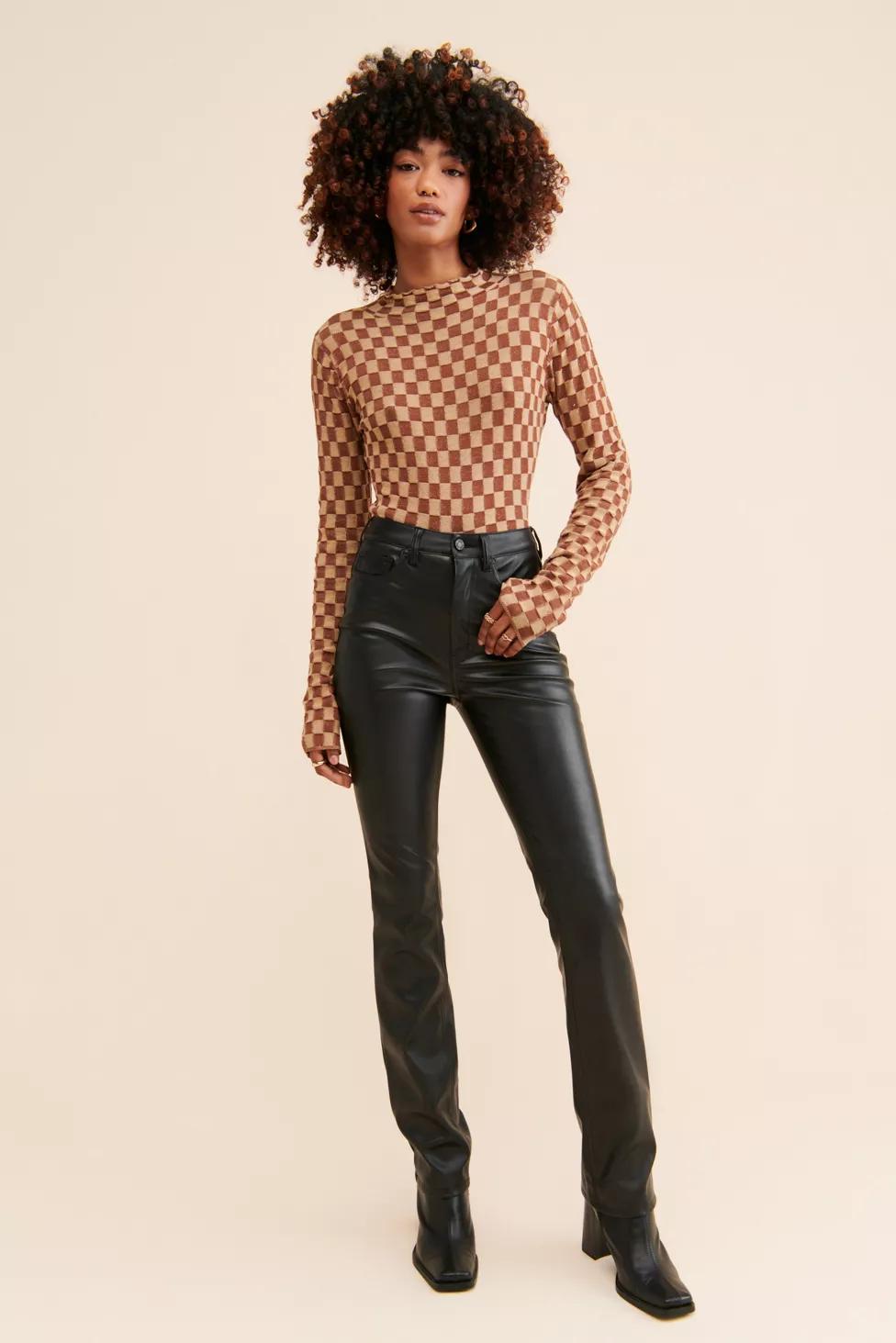 AFRM Heston High-Rise Vegan Leather Pants by AFRM