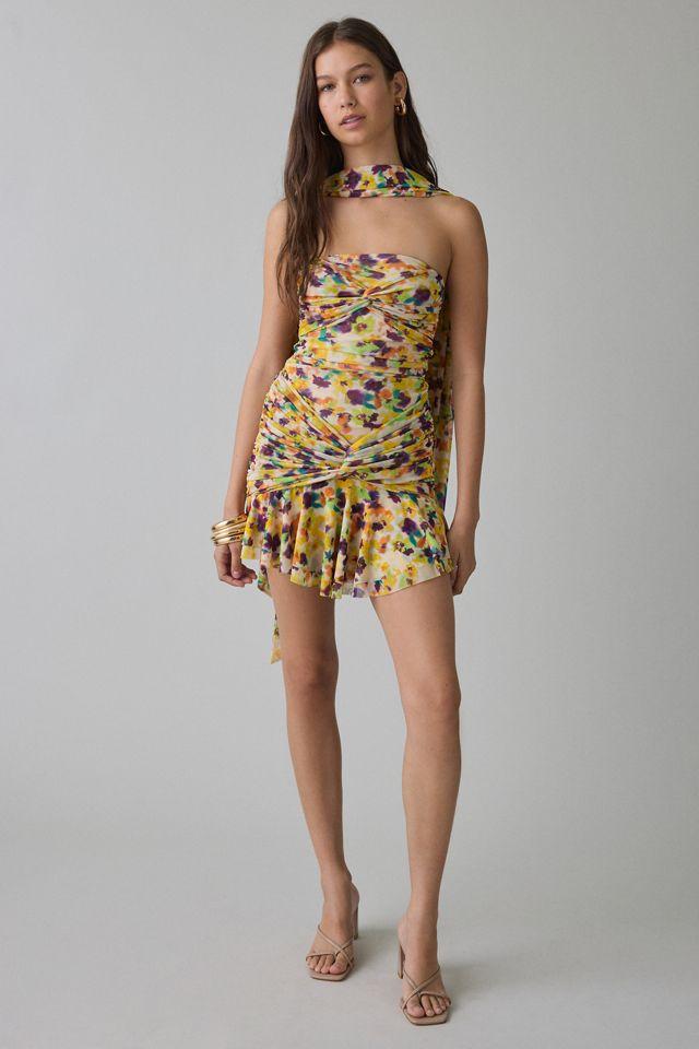 AFRM Ineson Knotted Scarf Detail Strapless Mini Dress by AFRM