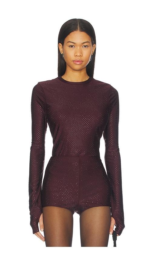 AFRM Kaylee Stud Jersey Top in Purple by AFRM