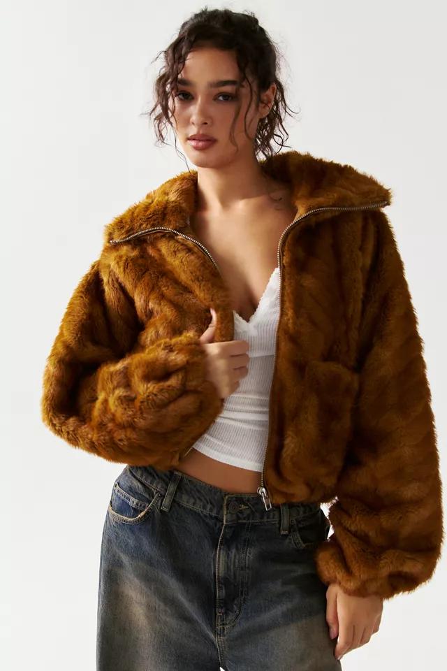 AFRM Kyoto Faux Fur Funnel Neck Jacket by AFRM