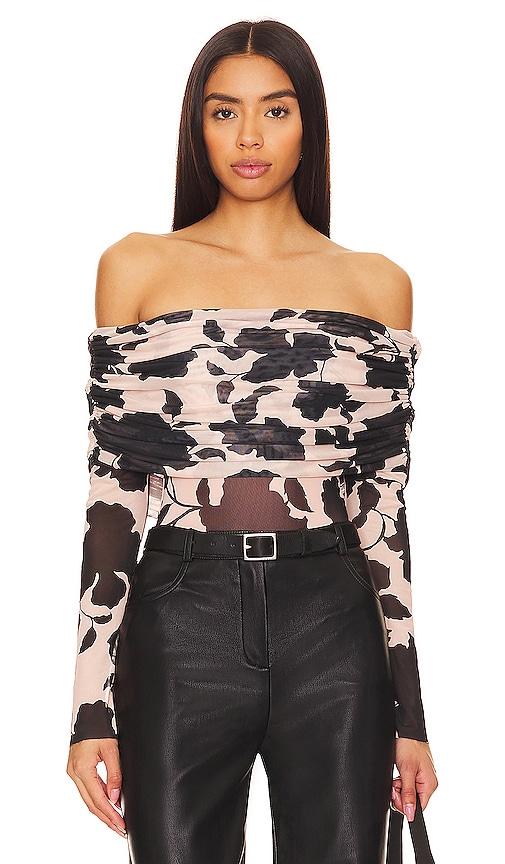 AFRM Maxine Bodysuit in Tan by AFRM
