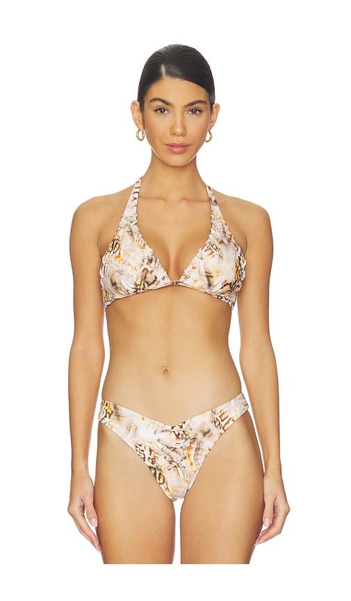 AFRM Mykonos Grommet Bikini Top in Multi by AFRM