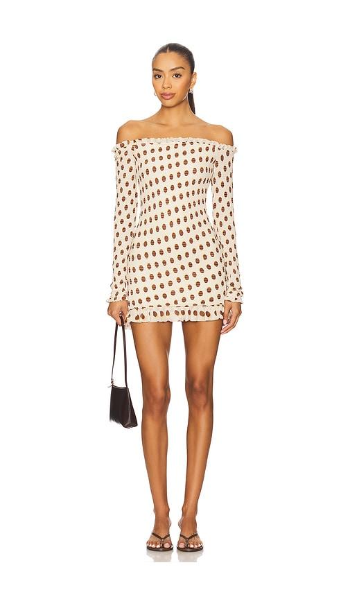 AFRM Peck Dress in Cream by AFRM