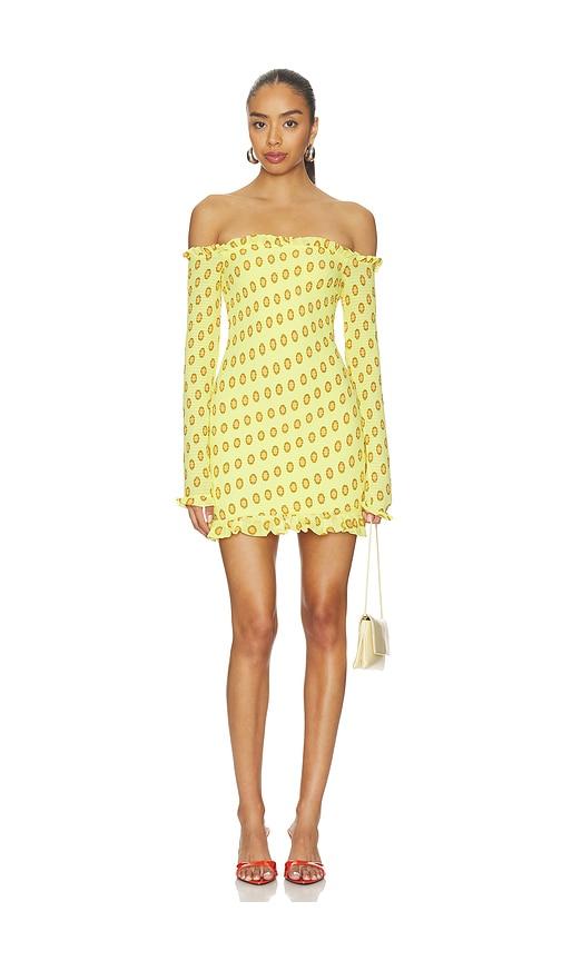 AFRM Peck Dress in Yellow by AFRM