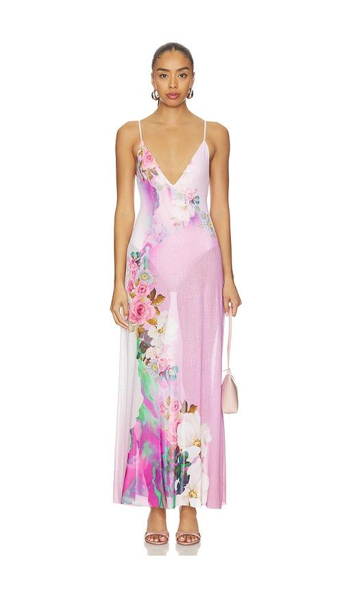 AFRM Rivka Dress in Pink,Purple by AFRM